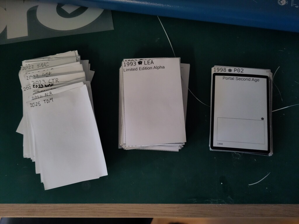 Three earlier development stages of dividers