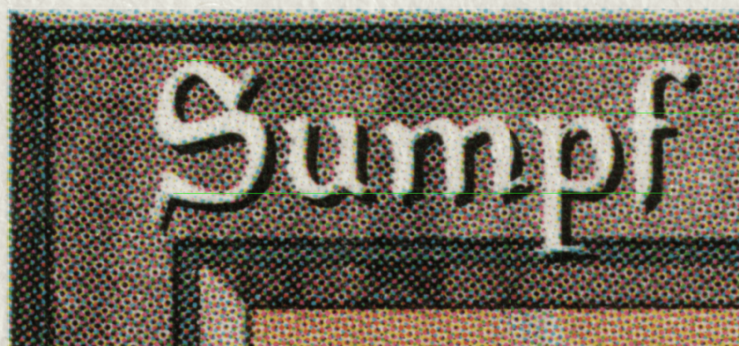 Second sample with guides